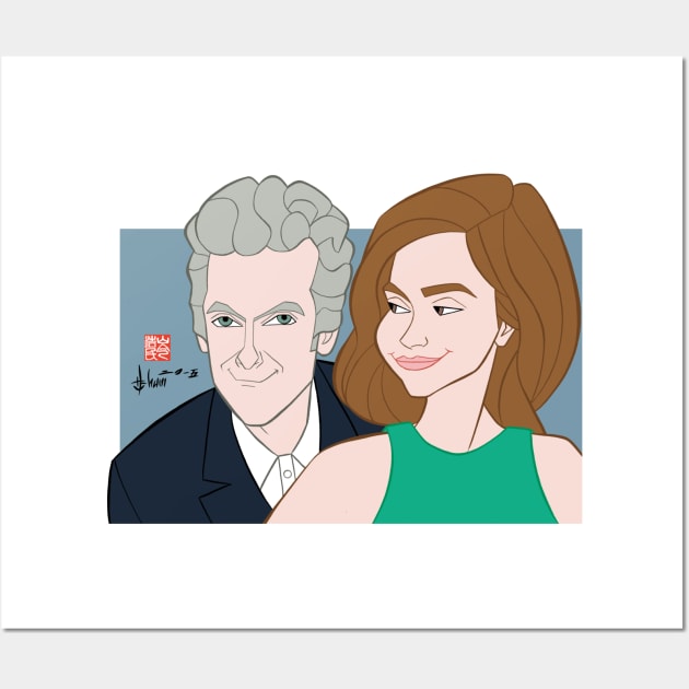 The Doctor and Clara Wall Art by howardshum